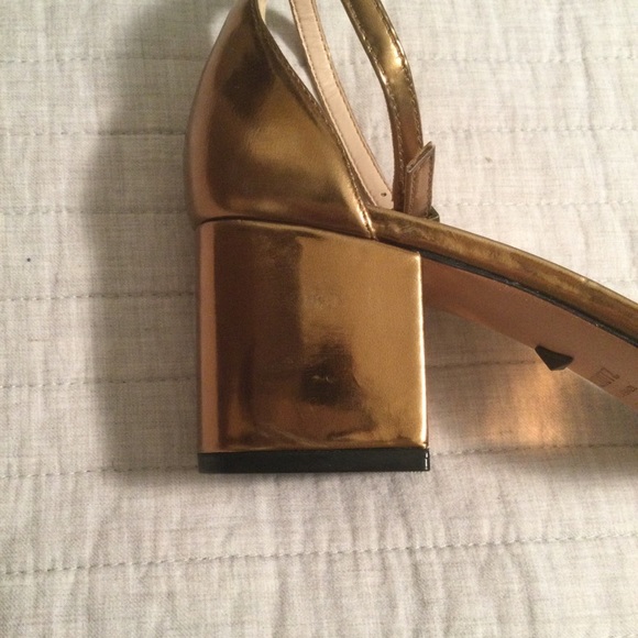 SCHUTZ Chimes bronze Block Heel Sandals 8.5 - Picture 14 of 16